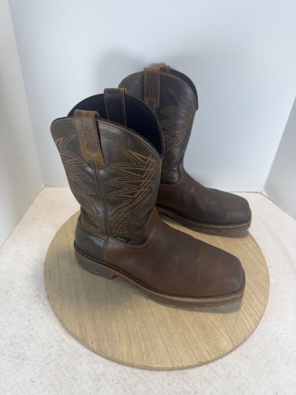 Irish Setter 83912 Men’s 11 EE Steel Toe Brown Leather Square Toe Work Boots